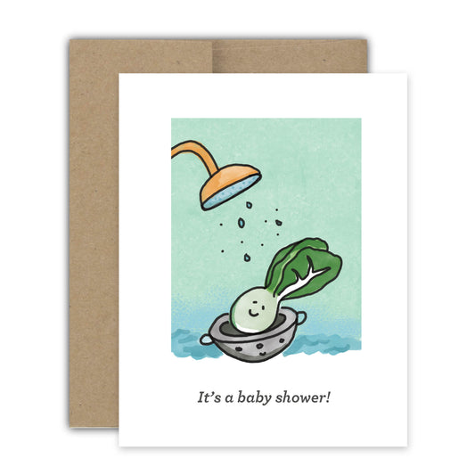 Bok Choy Baby Shower Card