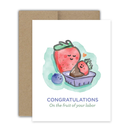 Fruit Labor Baby Card