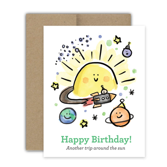 Trip Around the Sun Birthday Card