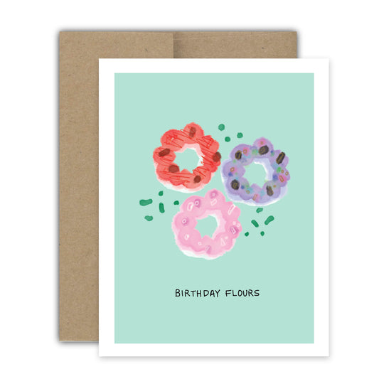 Mochi Donut Birthday Flours Card