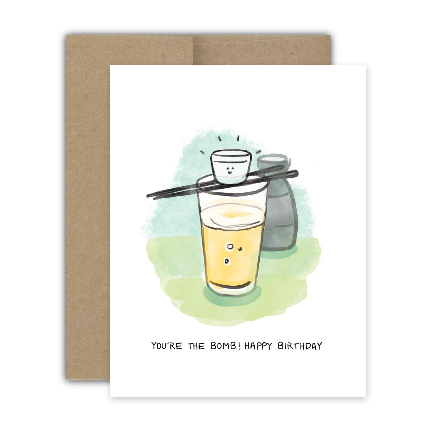 Sake Bomb Birthday Card