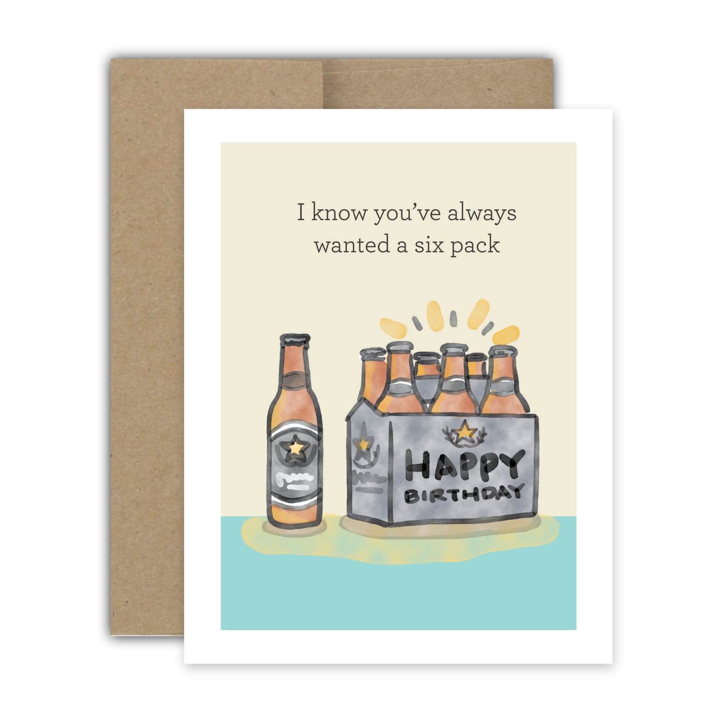 Six Pack Birthday Card