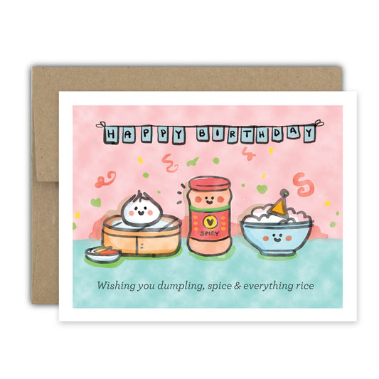 Dumpling Spice Birthday Card