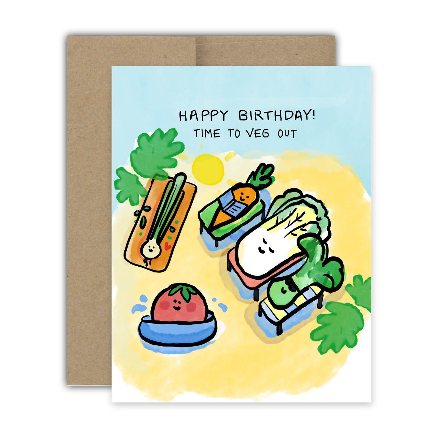 Veg Out Birthday Card