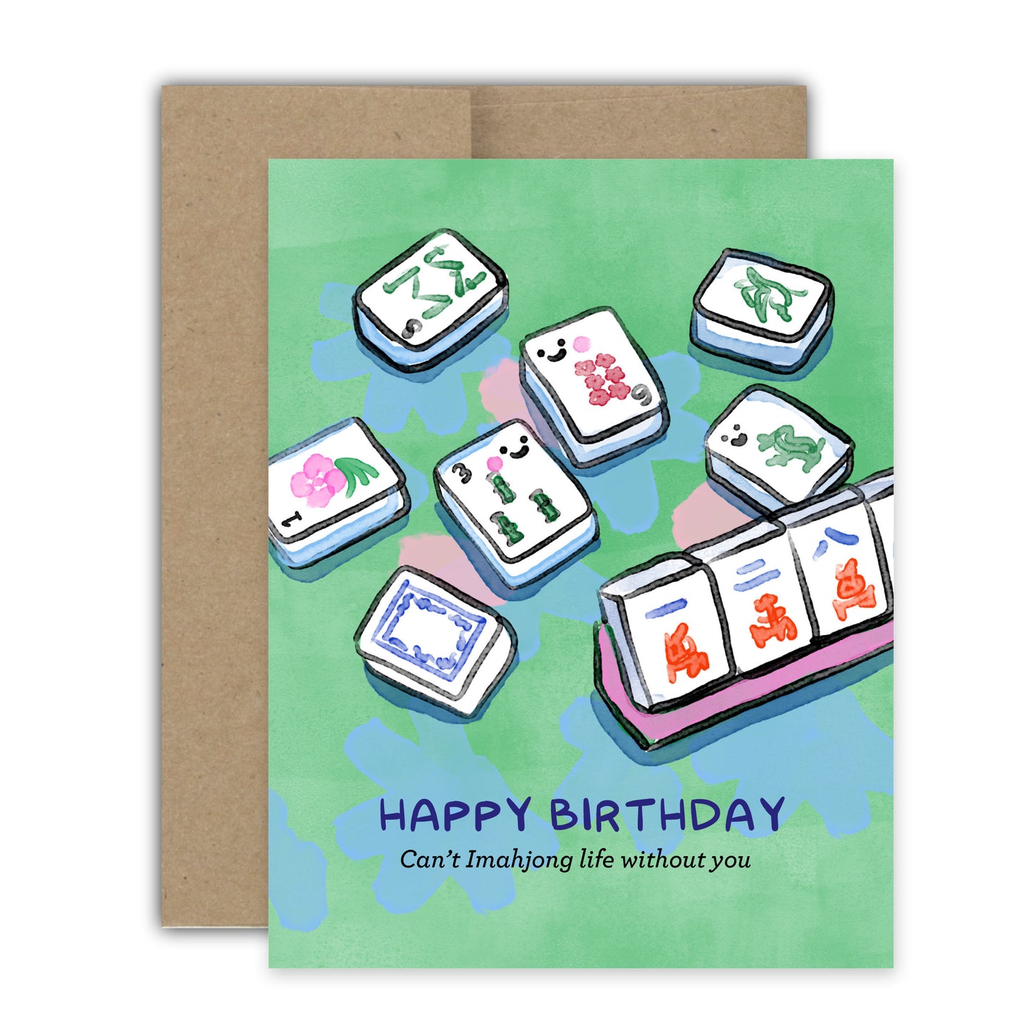 Mahjong Birthday Card