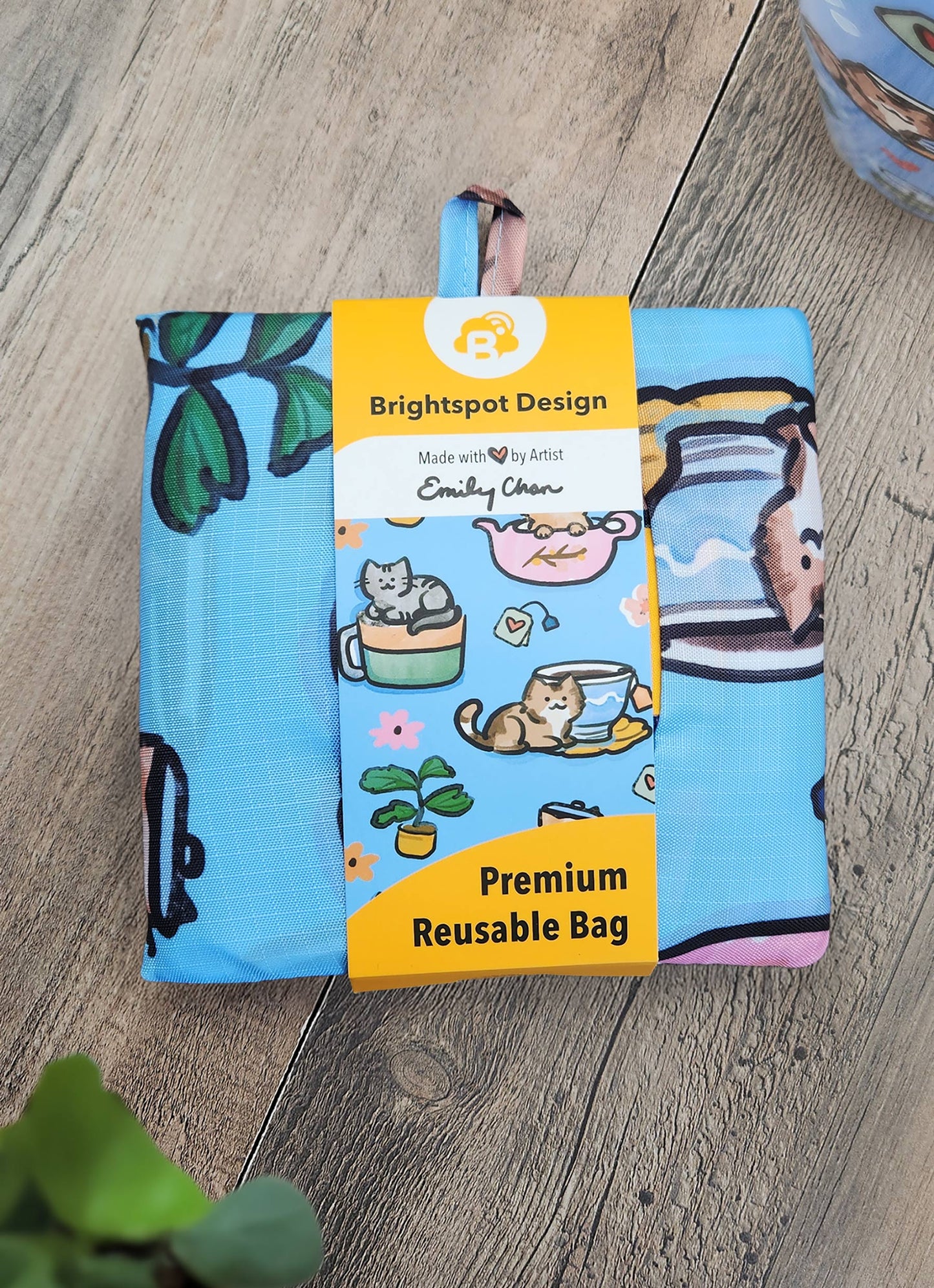 Cat Tea Foldable Bag
