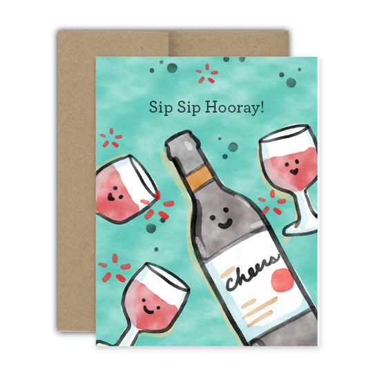 Wine Cheers Encouragement Card