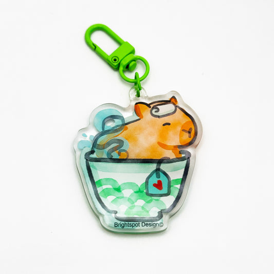 Capybara Teacup Keychain