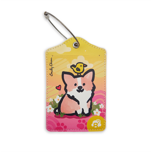 Corgi Bird Luggage Tag