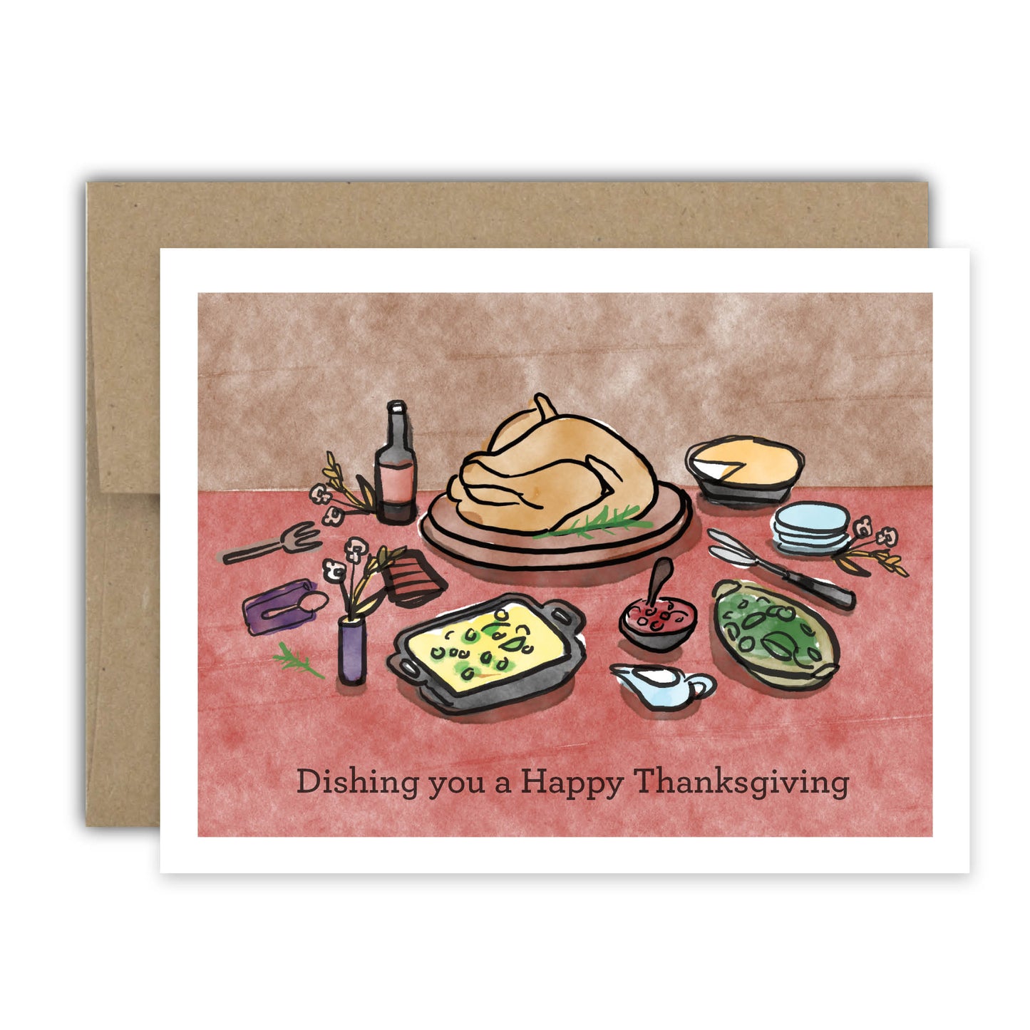 Dishing Thanksgiving Card