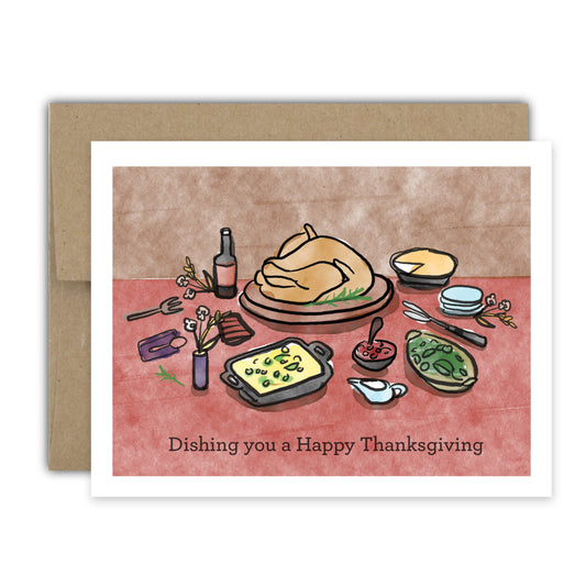 Dishing Thanksgiving Card