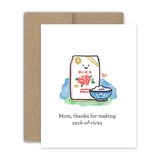 Mom Sack-of-Rices Card