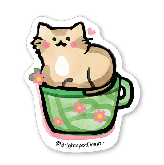 Cat Mug Sticker