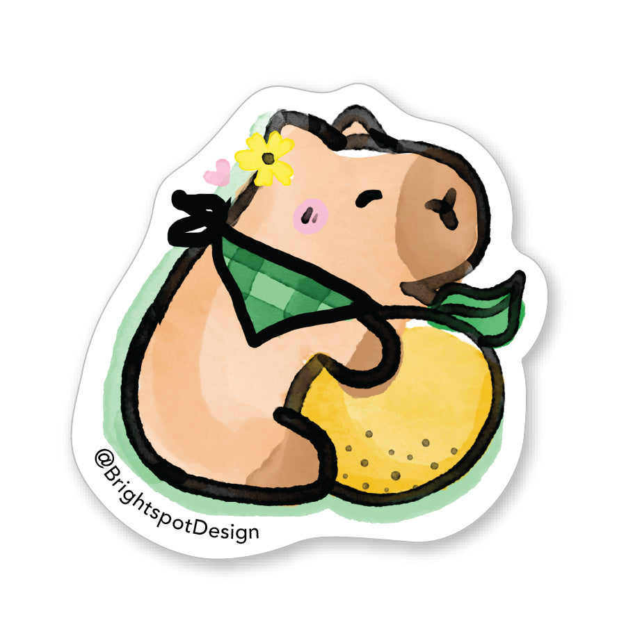 Capybybara Yuzu Sticker