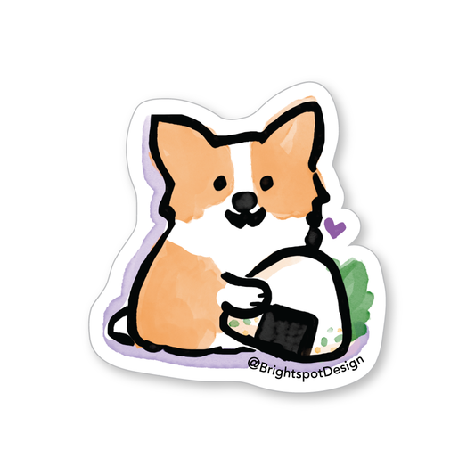 Corgi Onigiri Sticker