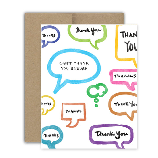 Speech Bubble Thanks Card
