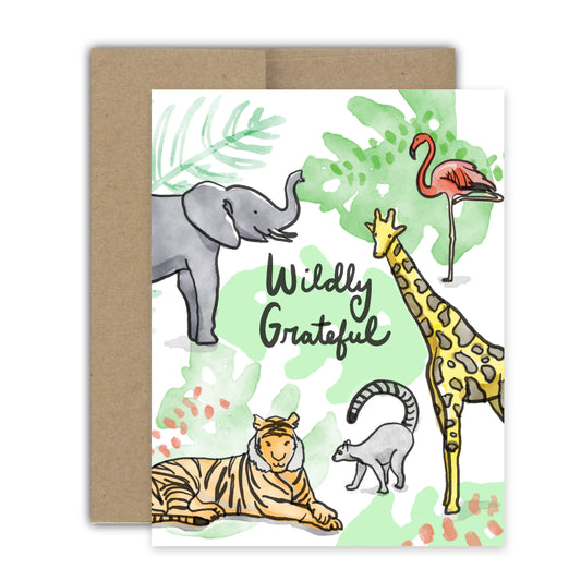 Wildly Grateful Thank You Card