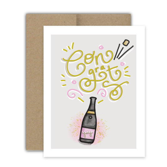 Champagne Congrats Card
