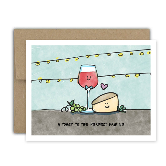 Wine Cheese Pairing Wedding Card