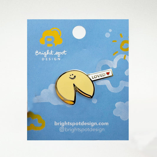 Friendly Fortune Cookie Enamel Pin