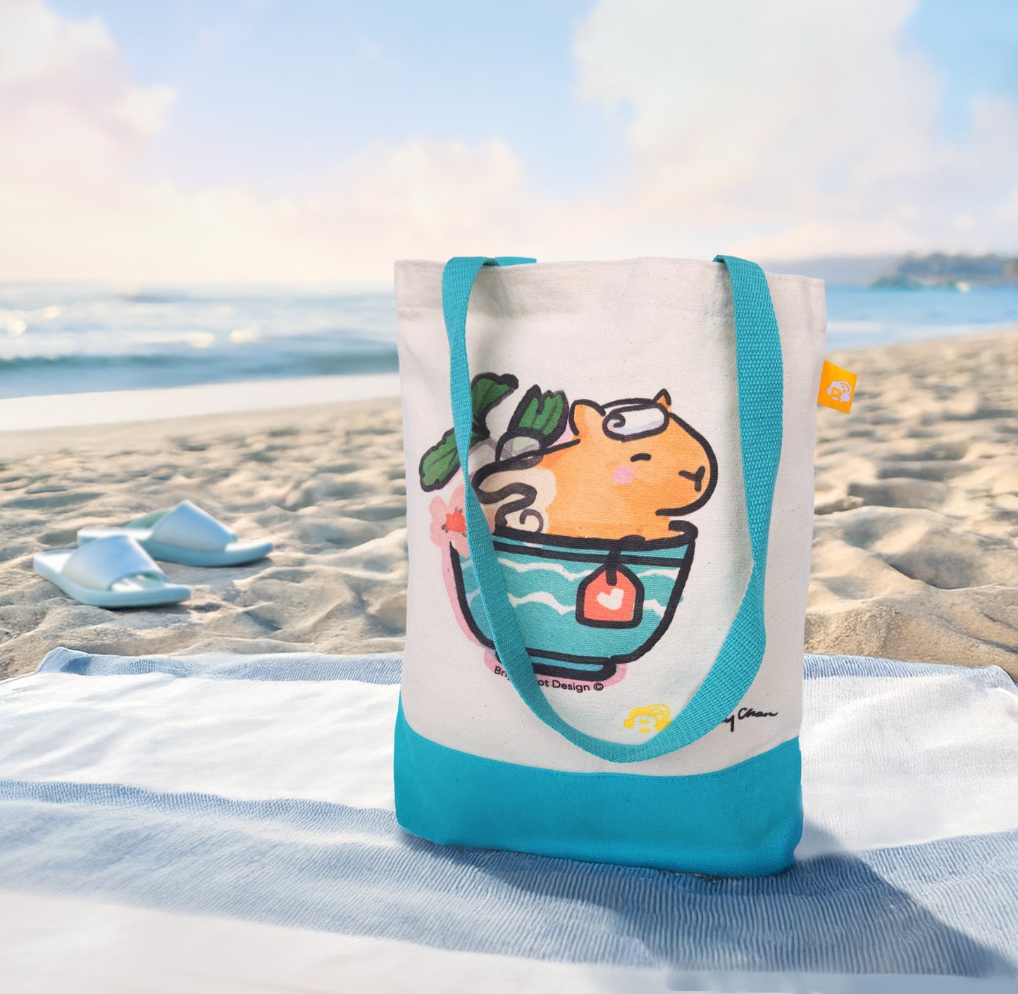 Capybara Teacup Mini Canvas Tote Bag