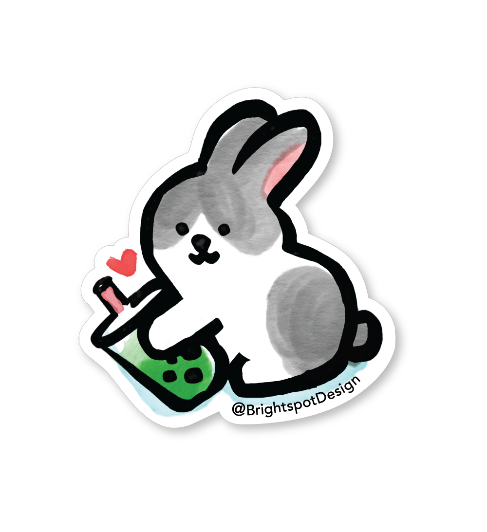 Bunny Boba Sticker