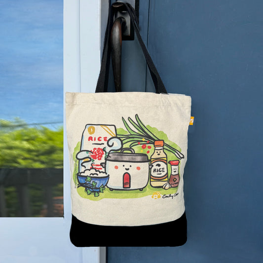 Rice Medium Canvas Tote Bag