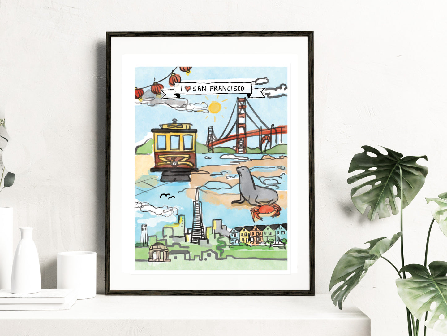 San Francisco Love Art Print/5x7''