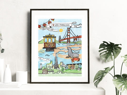 San Francisco Love Art Print/5x7''