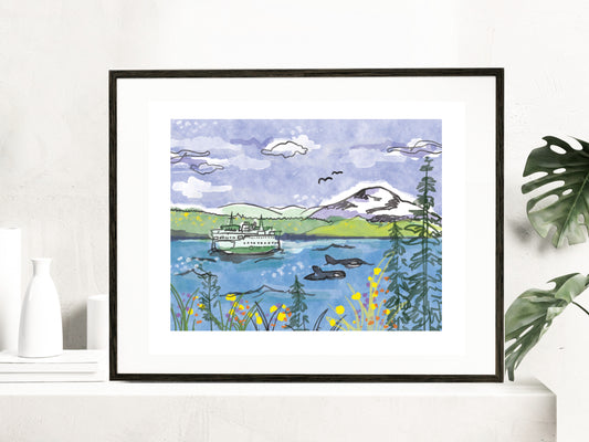 Ferry Washington Art Print