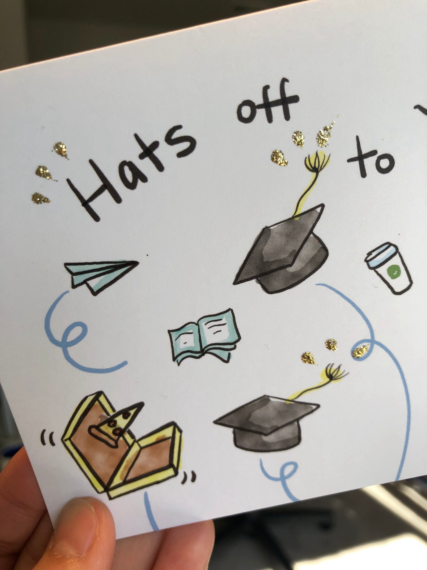 Hats Off To You Graduation Card