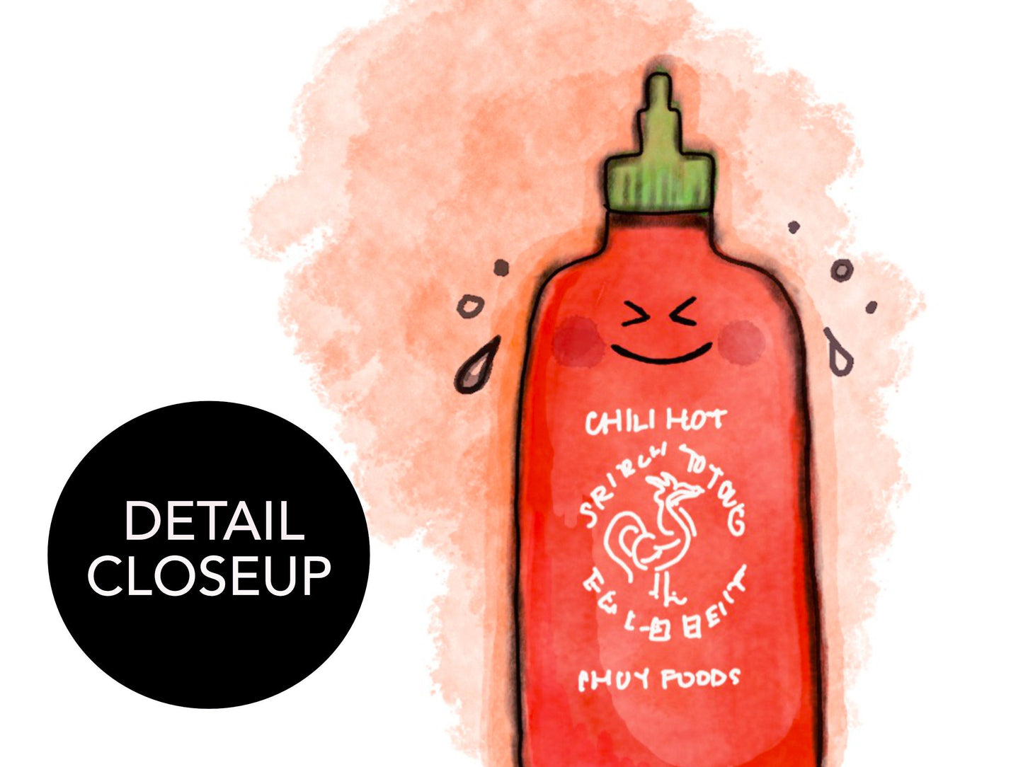 Hot Sriracha Chili Love Card