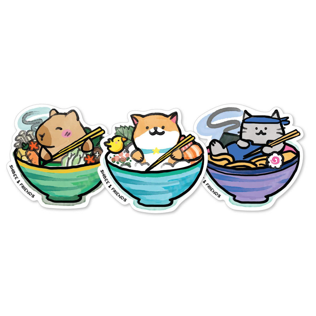 Shibee & Friend Vinyl Stickers – Brightspot Design