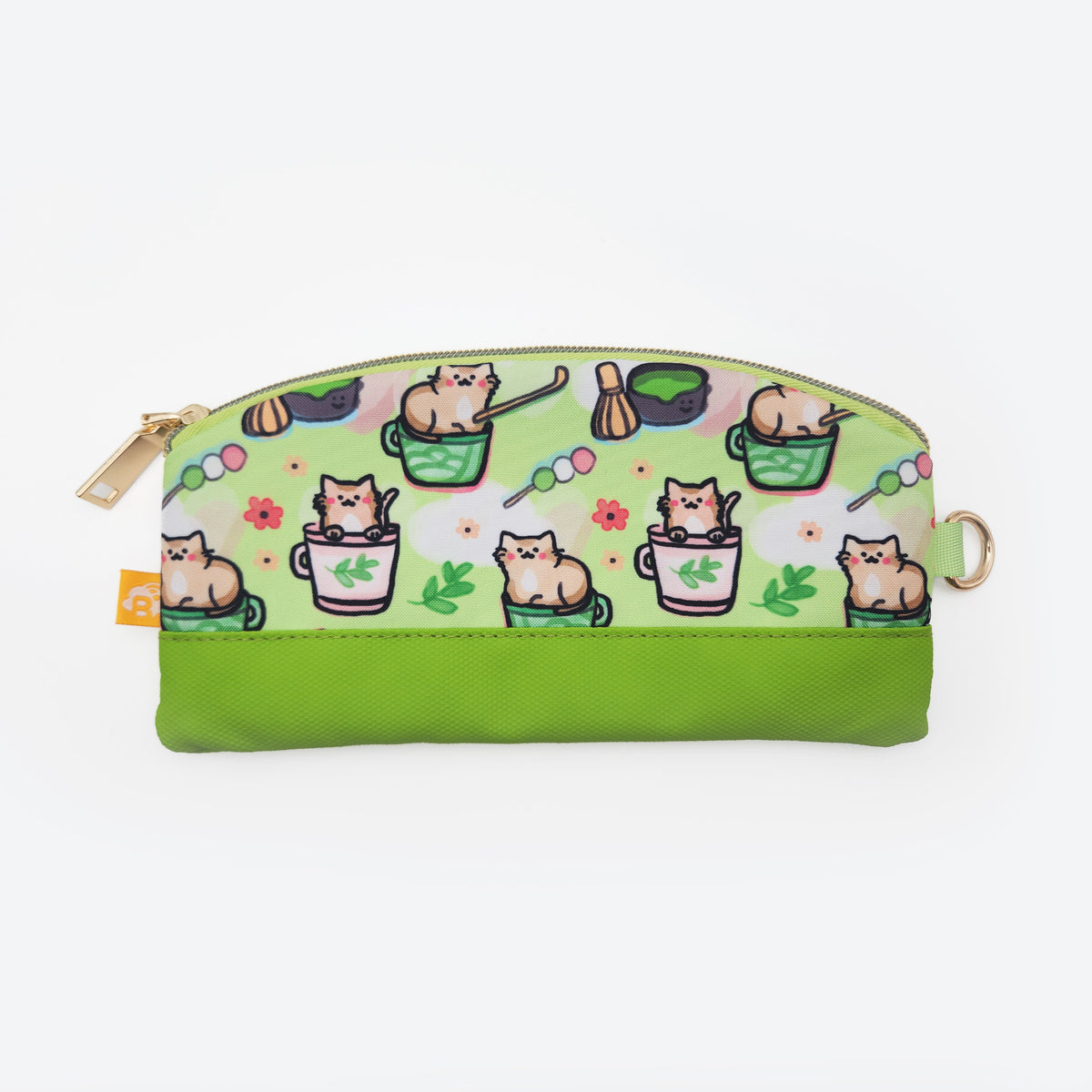 Meowy Matcha Zip Pouch