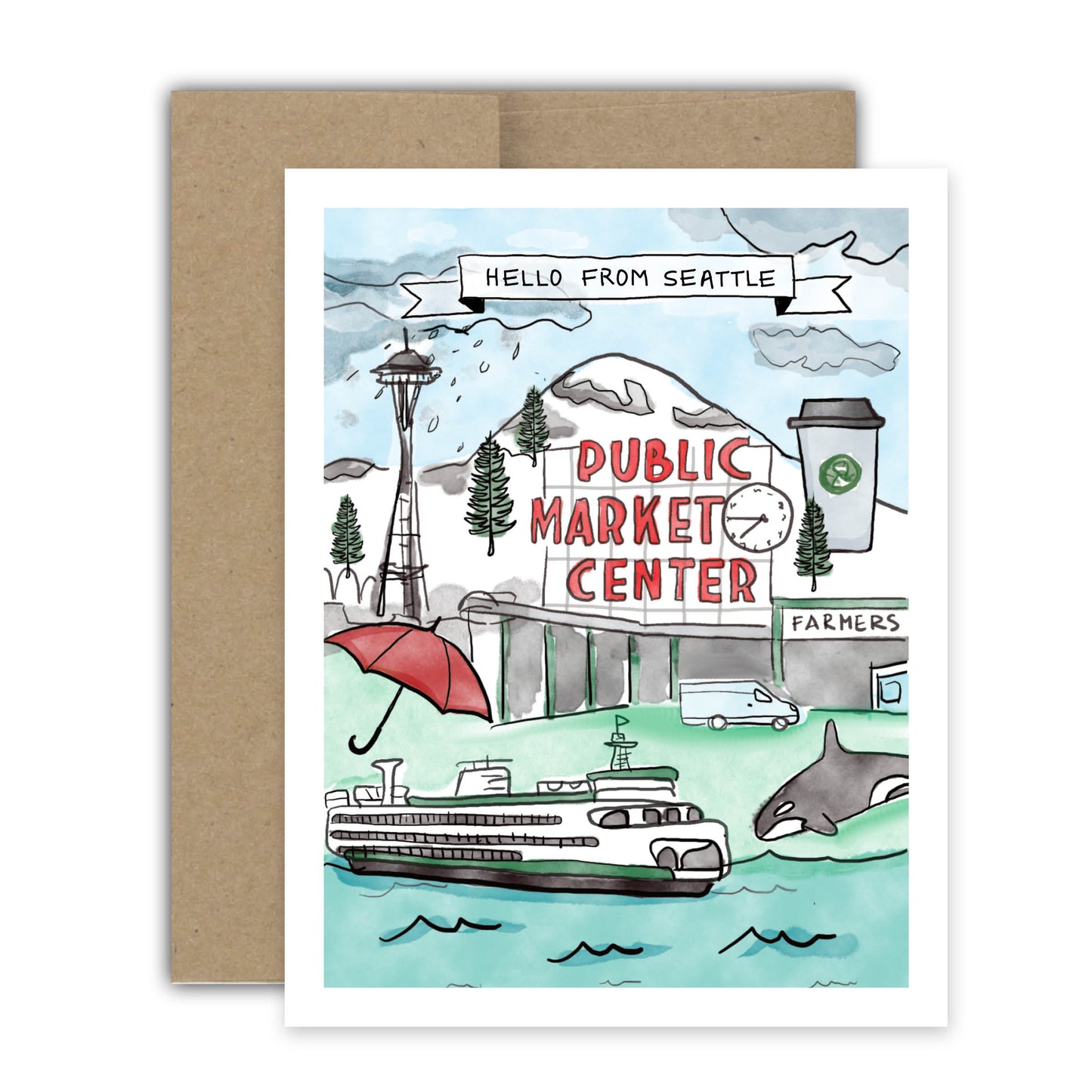 Hello from Seattle Card