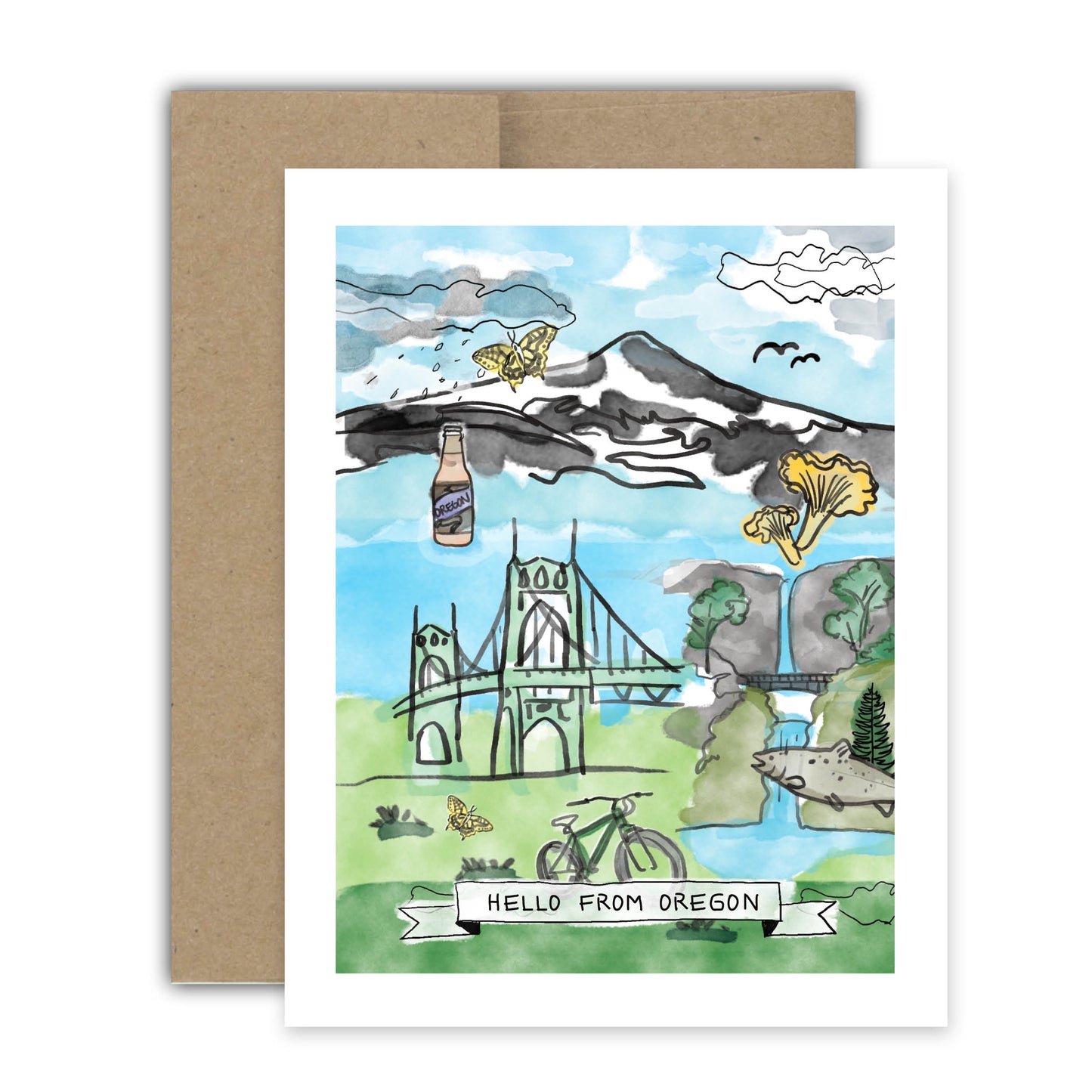 Hello From Oregon Card