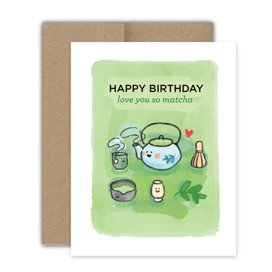 Matcha Birthday Card
