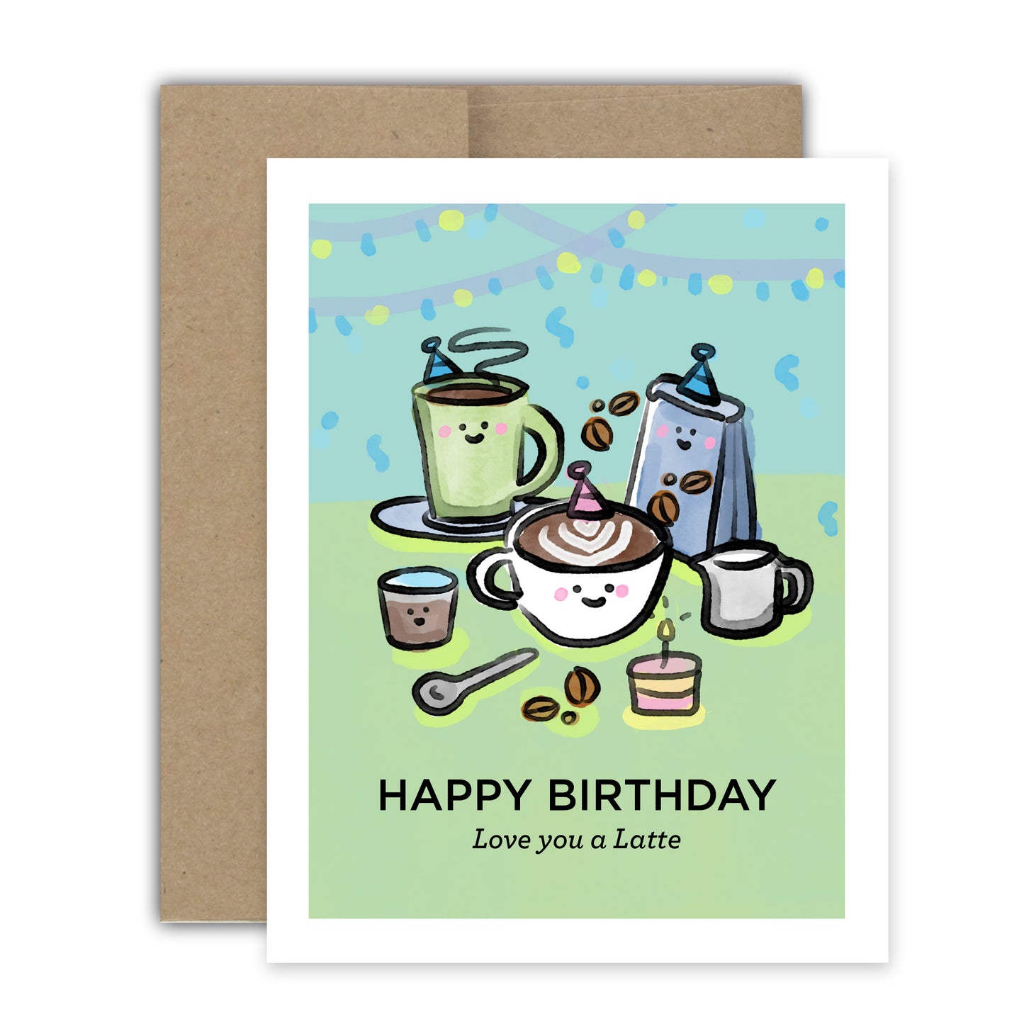 Latte Birthday Card