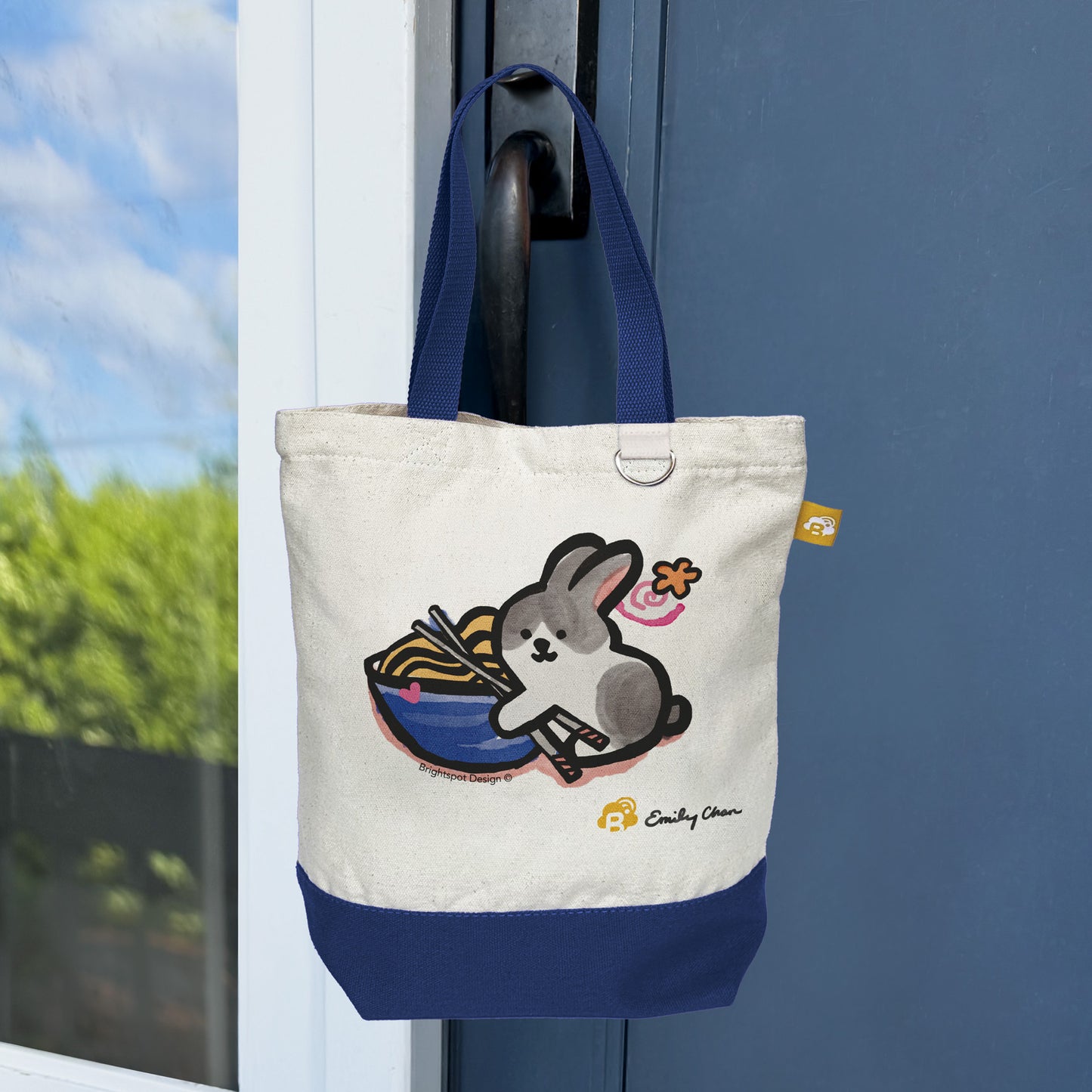 Bunny Ramen Mini Canvas Tote Bag