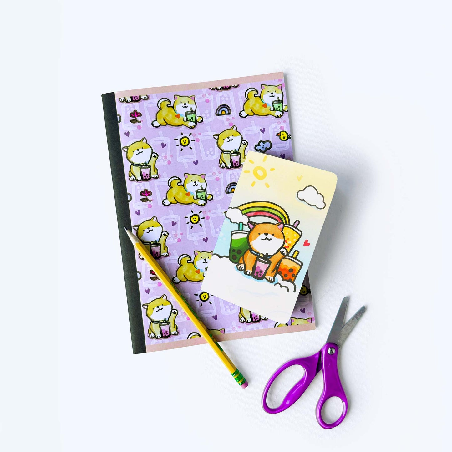 Corgi Matcha Composition Notebook