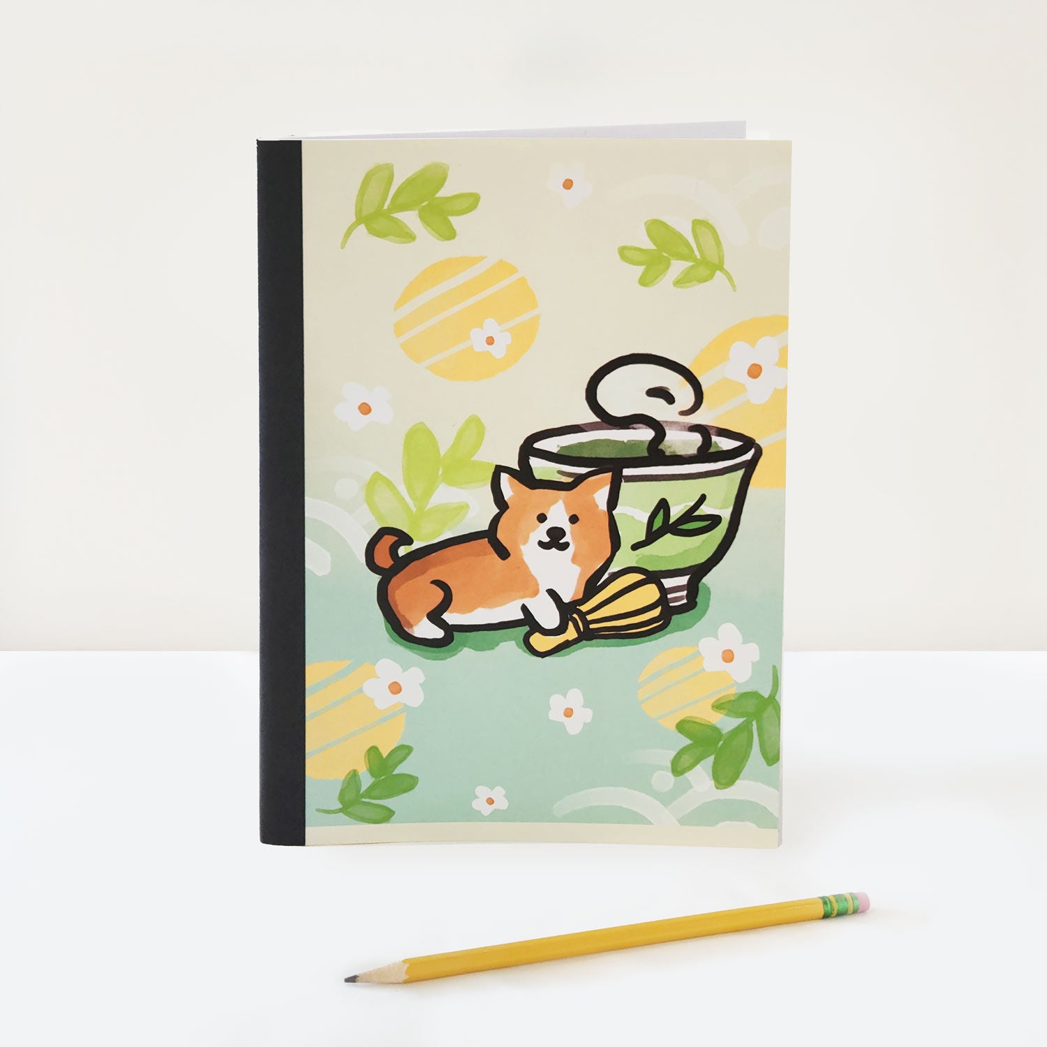 Corgi Matcha Composition Notebook – Brightspot Design