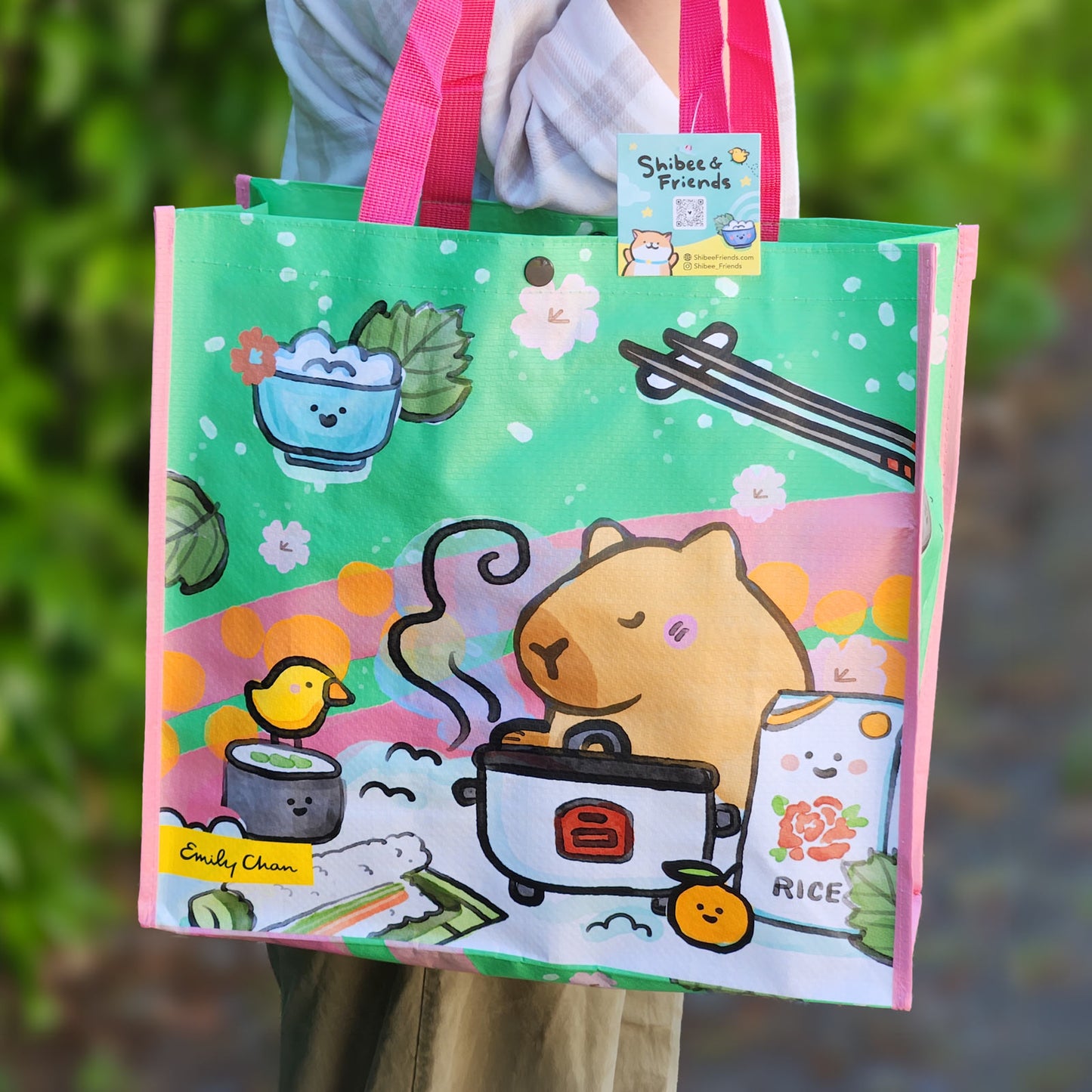 (Set of 3) Shibee & Friends Grocery Tote Bag Collection