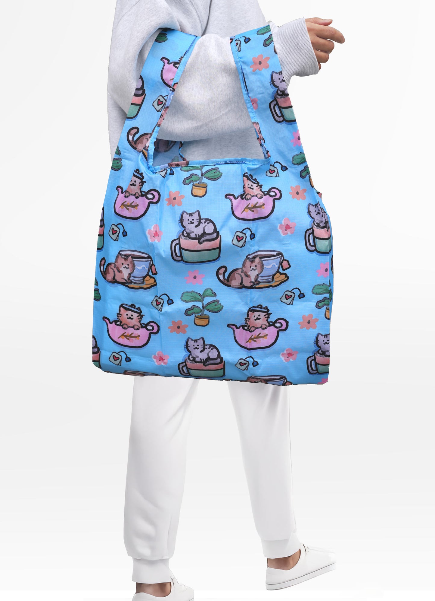 Cat Tea Foldable Bag