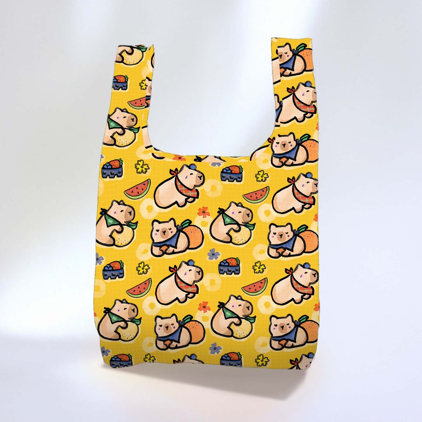 Capybara Fruit Foldable Bag