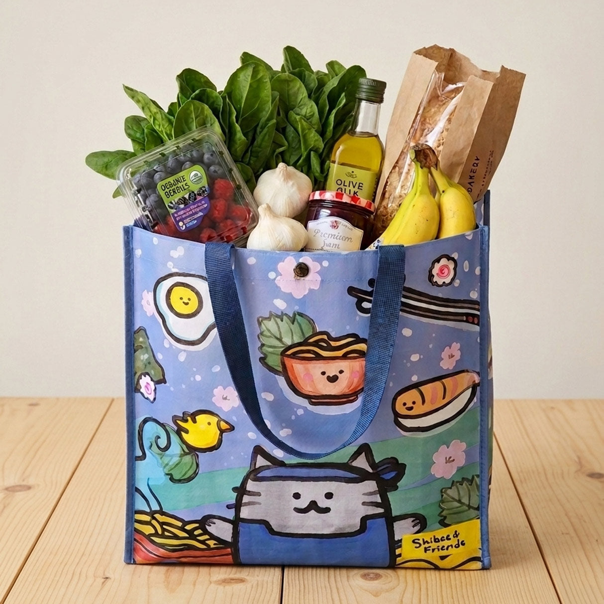 (Set of 3) Shibee & Friends Grocery Tote Bag Collection