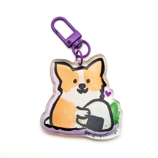 Corgi Onigiri Keychain