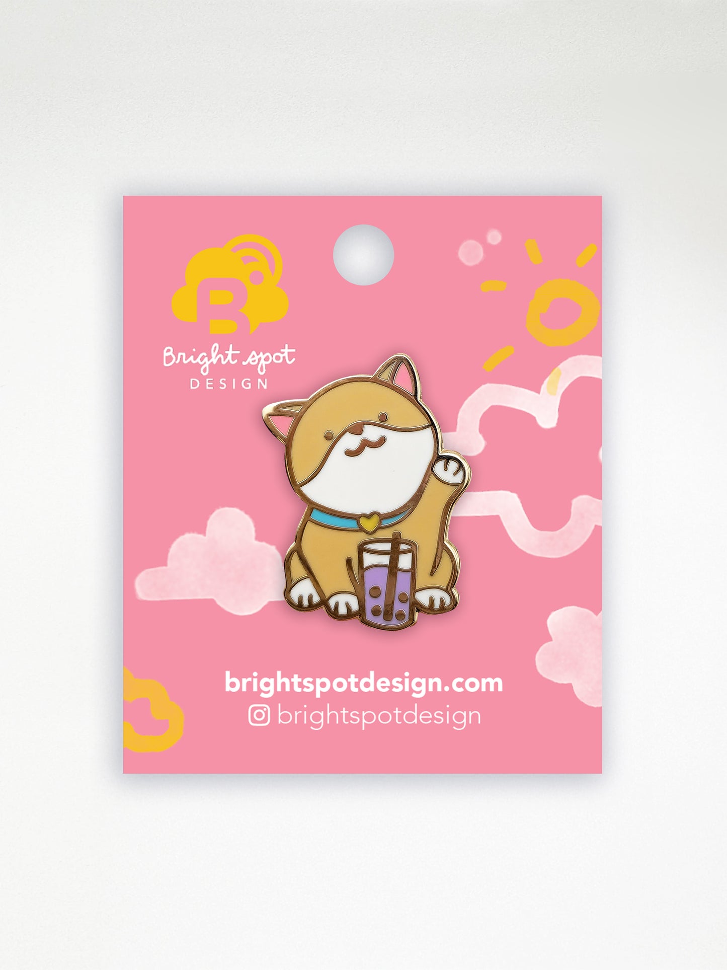 Shiba Boba Enamel Pin