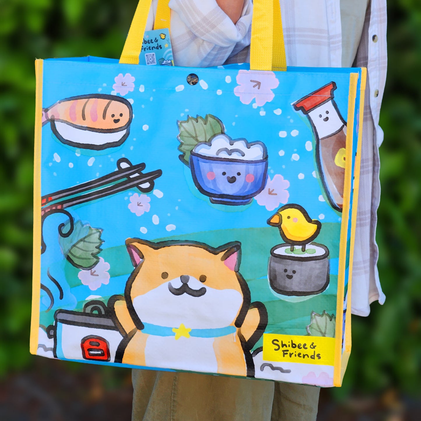 (Set of 3) Shibee & Friends Grocery Tote Bag Collection