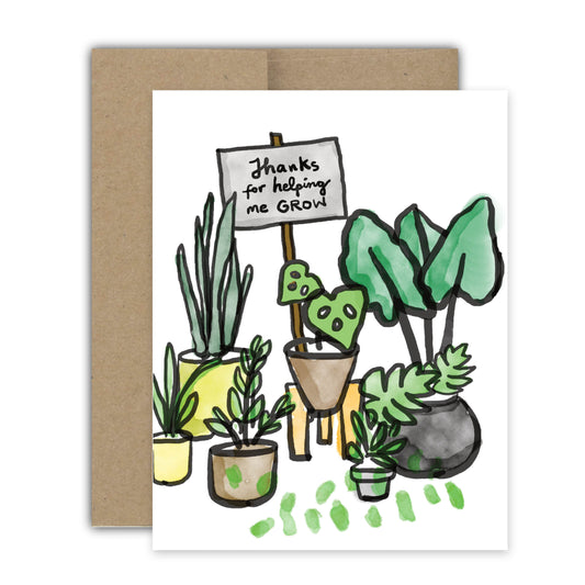 Thanks for Helping Me Grow Card