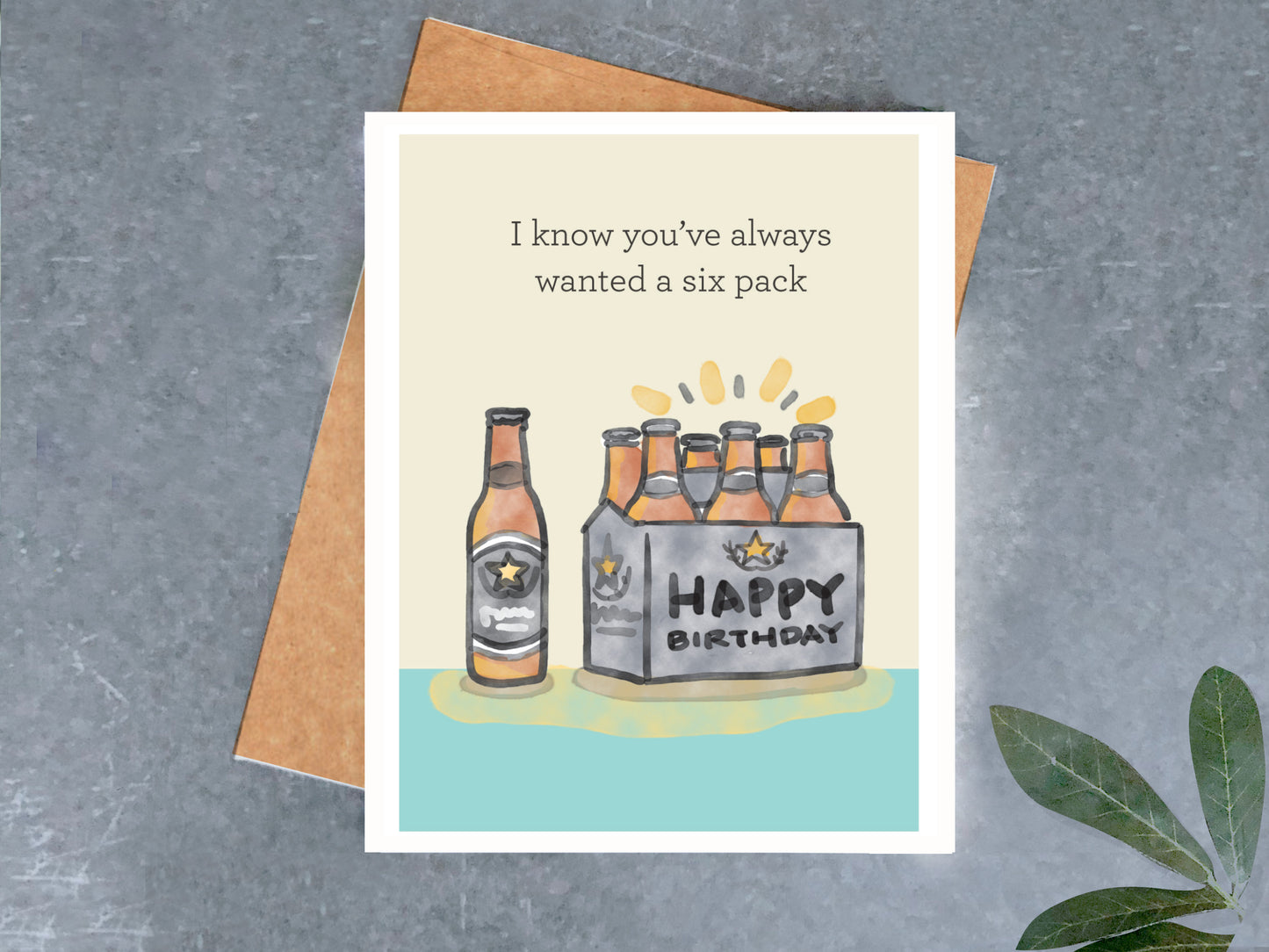Six Pack Birthday Card